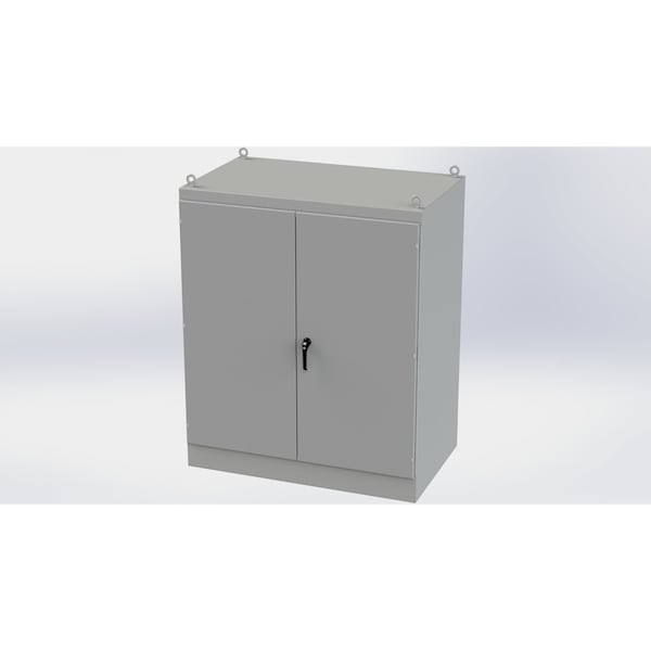 3 Point Latch with Padlock/Keylock Handle Electrical Enclosures, 72 in H, 36 in D, 60 in W